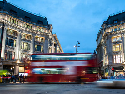 IT support West London area, the busy intersection of Oxford Street and Regent Street